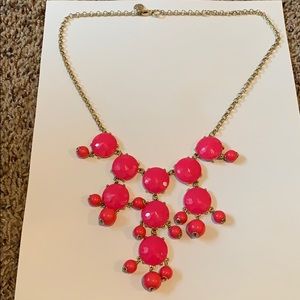 J. Crew bubble necklace in pink
